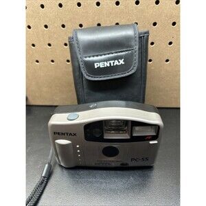 PENTAX PC-330 Film Camera 26mm w/ Leather Carrying Case